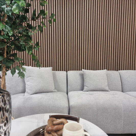 Acoustic Wood Slatted Wall Panels - Walnut (Pack of 4)