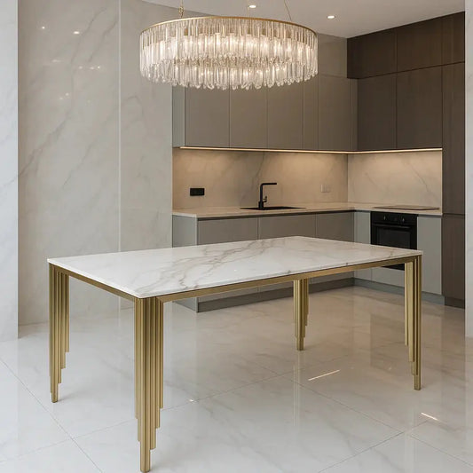 Mayfair Gold Ceramic Dining Table