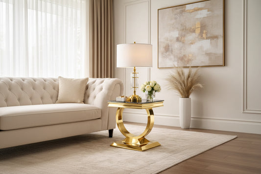 Chelsea Gold Lamp Table – Marble or Ceramic Top