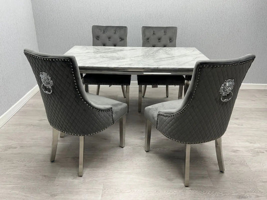 Sofia Chrome Dining Set – Elegant Design Meets Modern Luxury