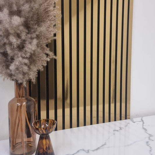 Acoustic Slatted Wall Panels - Luxe Finish - 240cm x 60cm (4 pack)