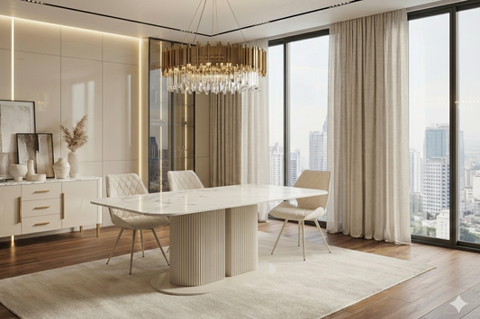 Sydney Cream Ceramic Dining Table