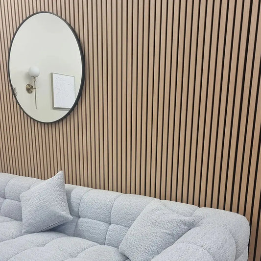 Acoustic Wood Slatted Wall Panels - Light Oak (Pack of 4)