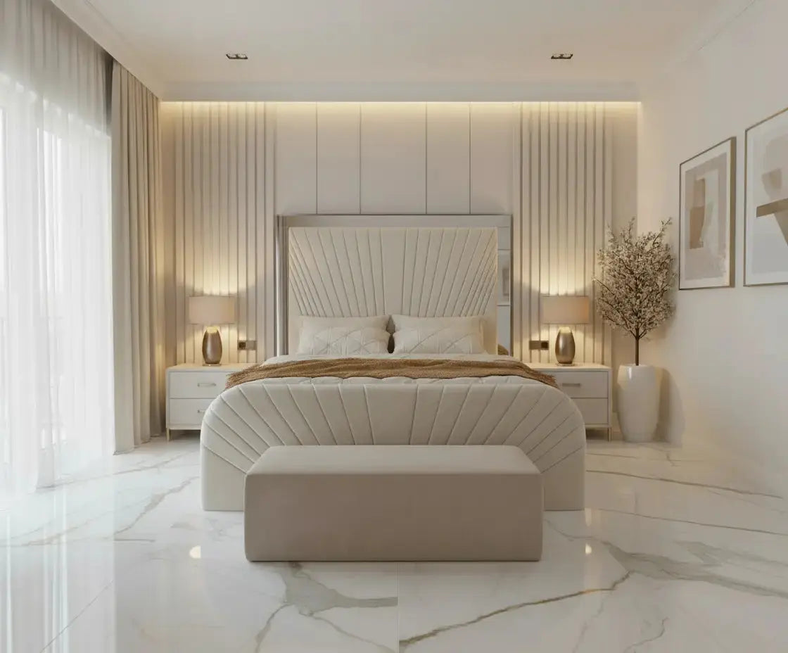 Mirrored-Bed Livara Interiors