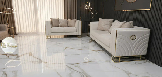 Bahrain 3+2 Seater Sofa Set – Champagne Velvet with Gold Detailing & Legs | Modern Luxury Sofa