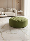 Round Sofa Half Upholstery Footstool