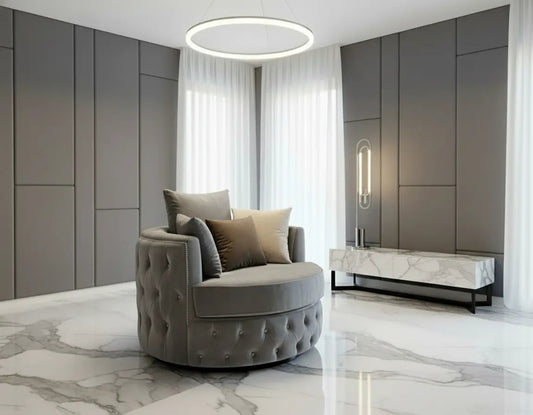 Swivel / Upholstered Cuddle Chair – Plush Velvet