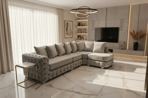 Ashton Velvet Chaise Sofa Range – Bespoke Luxury Collection