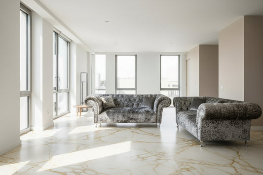 Chelsea Premier Crushed Velvet Sofa Range – Classic Chesterfield Elegance