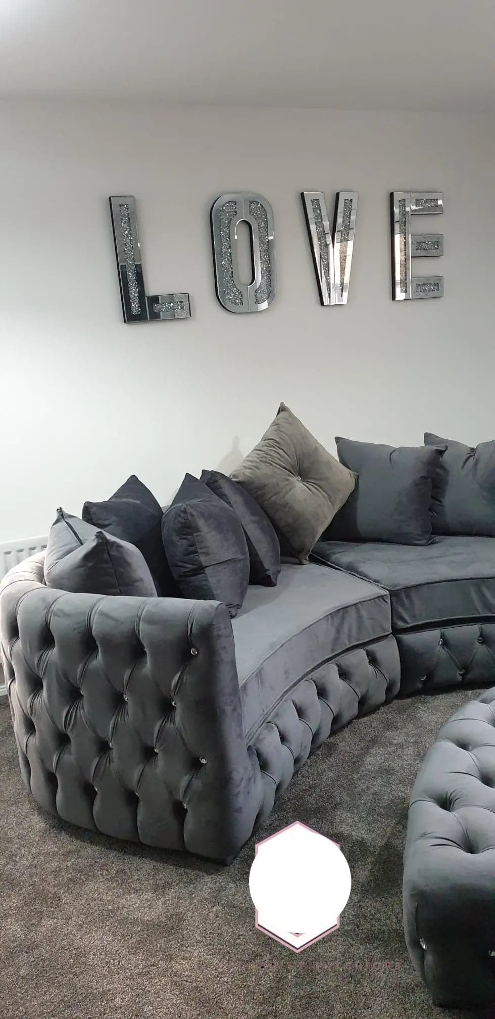 CURVED VELVET ROYAL BOHEMIA SOFA