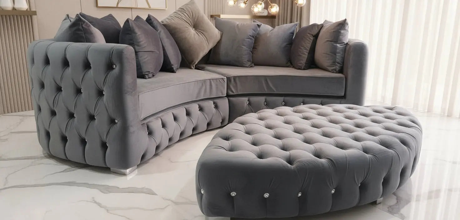 CURVED VELVET ROYAL BOHEMIA SOFA
