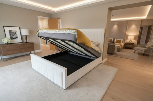 Slatted Ottoman Lift-Up Storage Mechanism