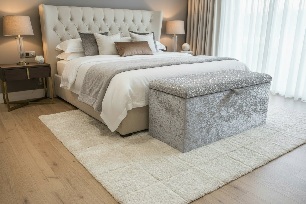 Glitter Ottoman Blanket Box