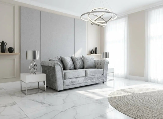 Rachel Glitter Crushed Velvet Sofa Range – Bespoke Luxury