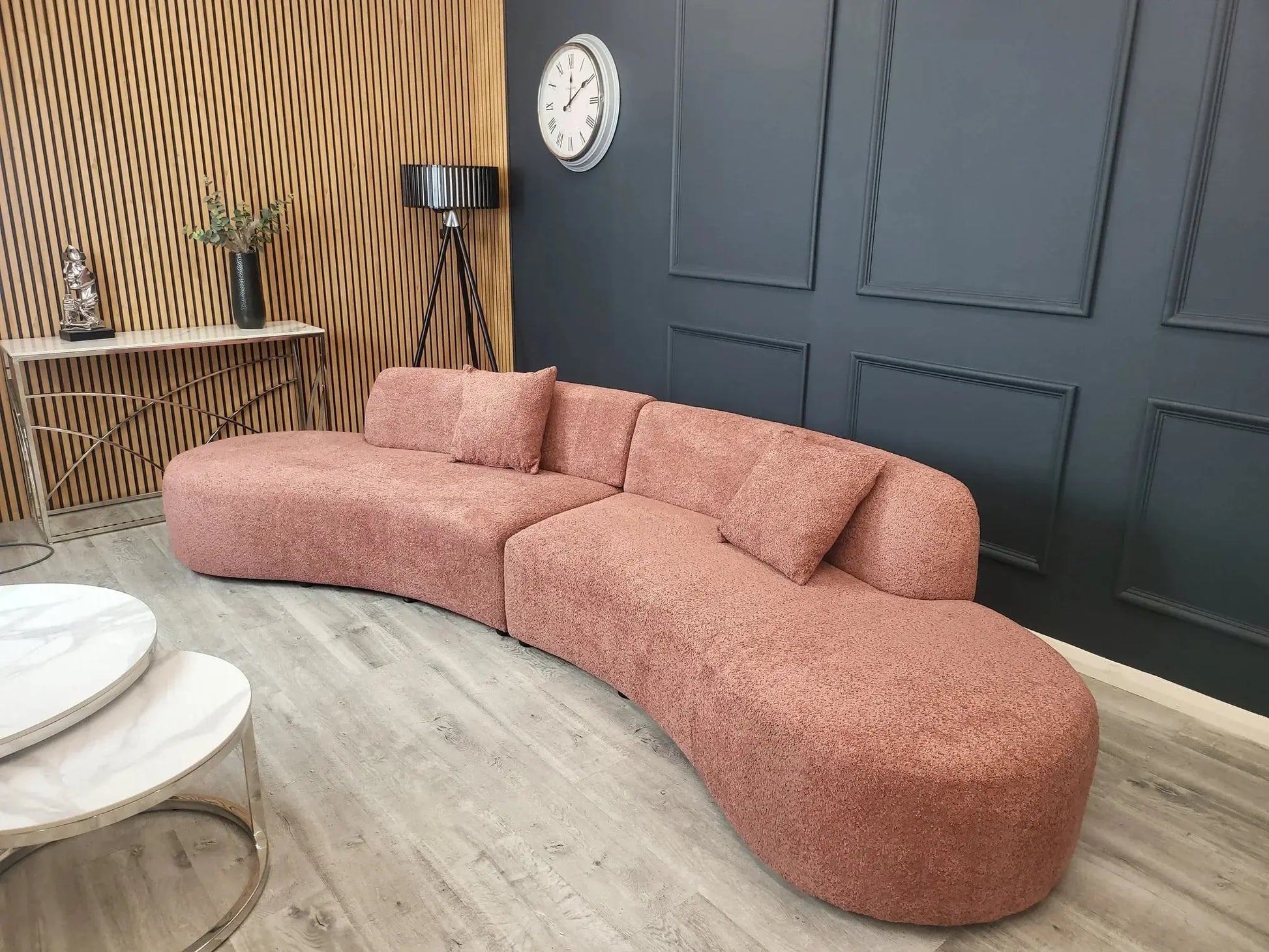 Miami Curved Cinema Boucle Sofa