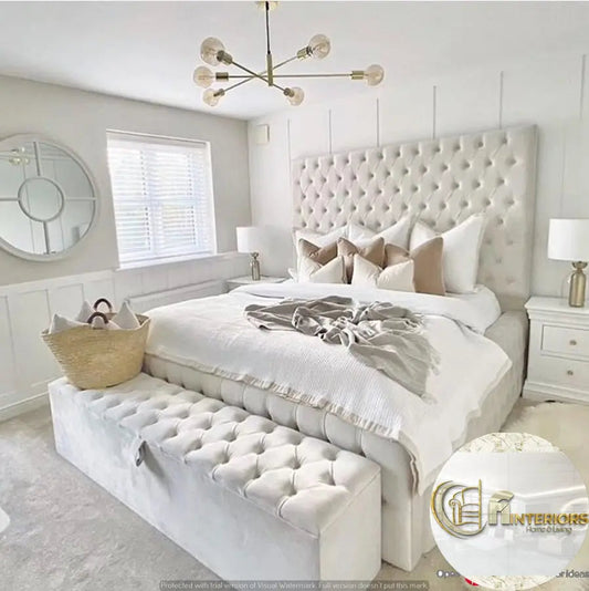 Mila Plush Velvet Bed – Bespoke Handcrafted Bedstead (Made in the UK)