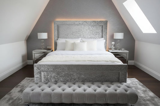 Onyx Crushed Velvet Bed Frame