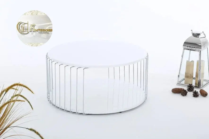 EFES ROUND COFFEE TABLE BLACK OR WHITE