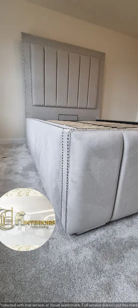 Amelia Plush Velvet Bed – Bespoke Handcrafted Bedstead (Made in the UK)