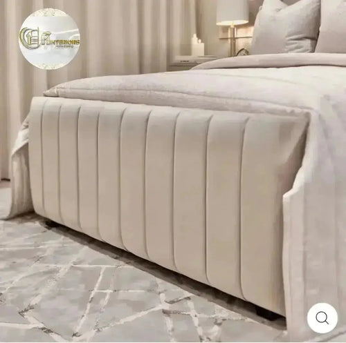 Louisiana Plush Velvet Panel Bed – Bespoke Handcrafted Bedstead (Made in the UK)