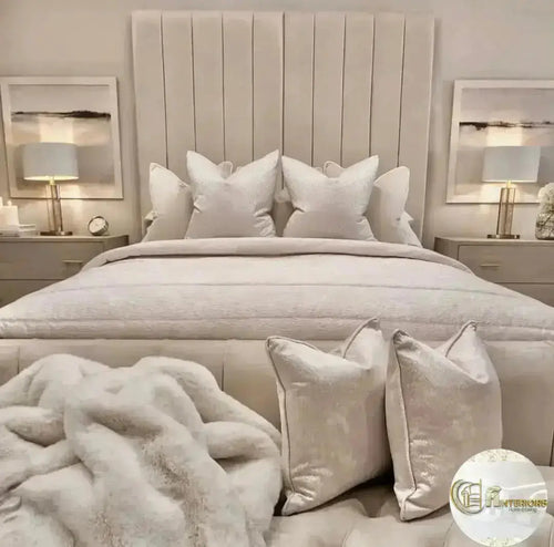 Louisiana Plush Velvet Panel Bed – Bespoke Handcrafted Bedstead (Made in the UK)