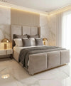 Apollo Wingback Plush Velvet Bed – Bespoke Handcrafted Bedstead (Made in the UK)