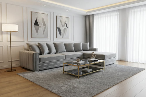 Louisiana Velvet Chaise Sofa Range – Customisable Luxury Corner Seating