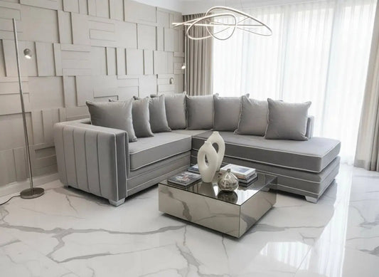 Louisiana Velvet Chaise Sofa Range – Customisable Luxury Corner Seating