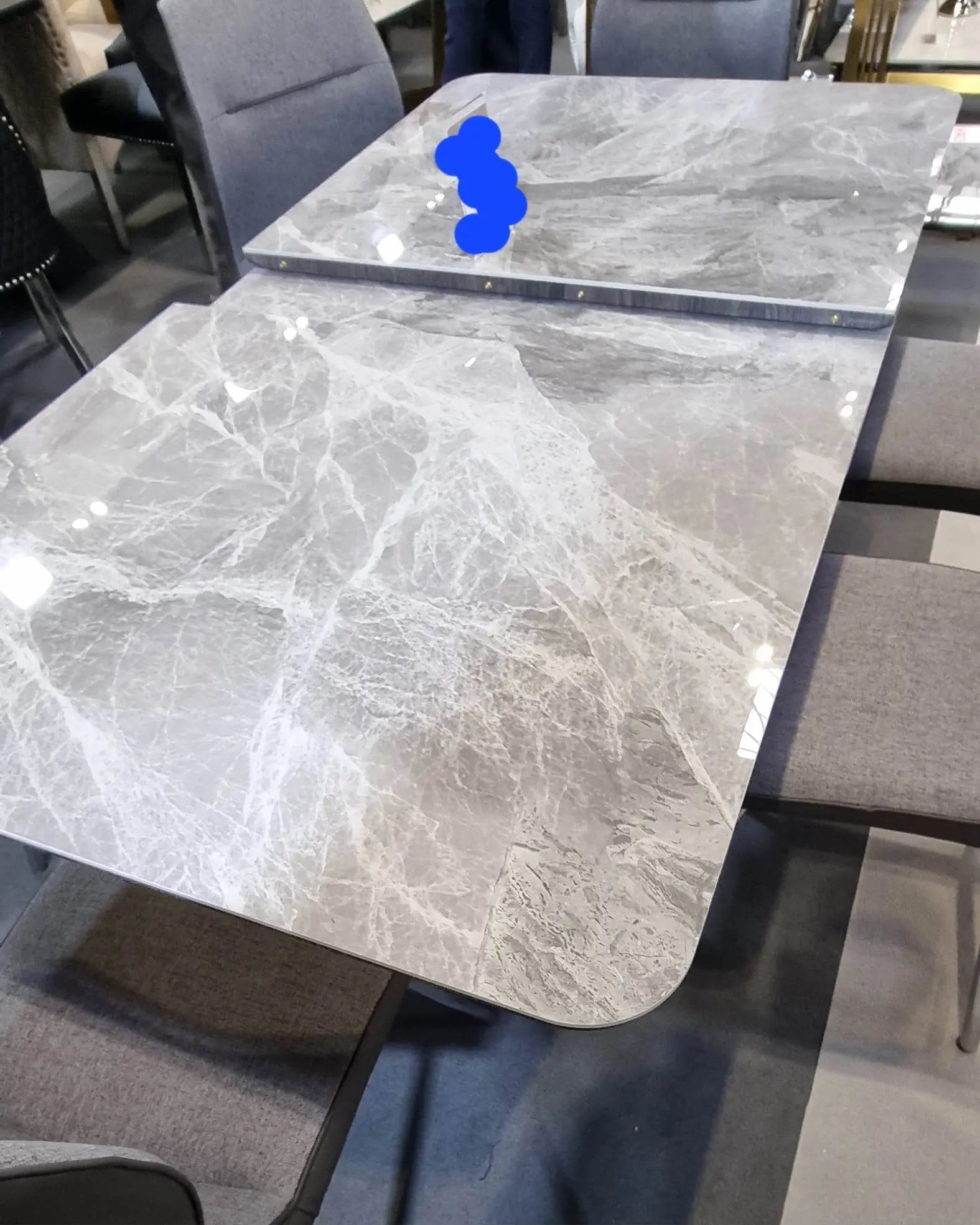 Zermatt Extendable Grey Ceramic Dining Table – 160cm to 200cm