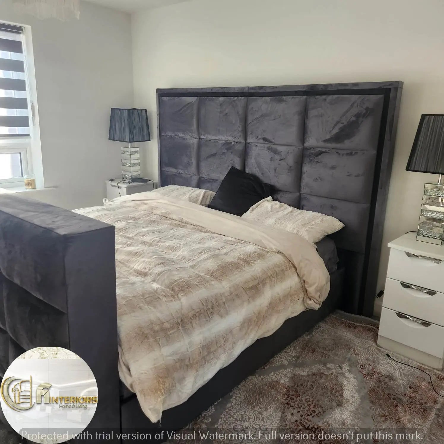 Avery Plush Velvet Bed – Bespoke Handcrafted Bedstead (Made in the UK)