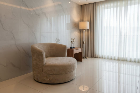 Montana Plush Velvet Sofa Chair In Marble Velvet - Now On Sale