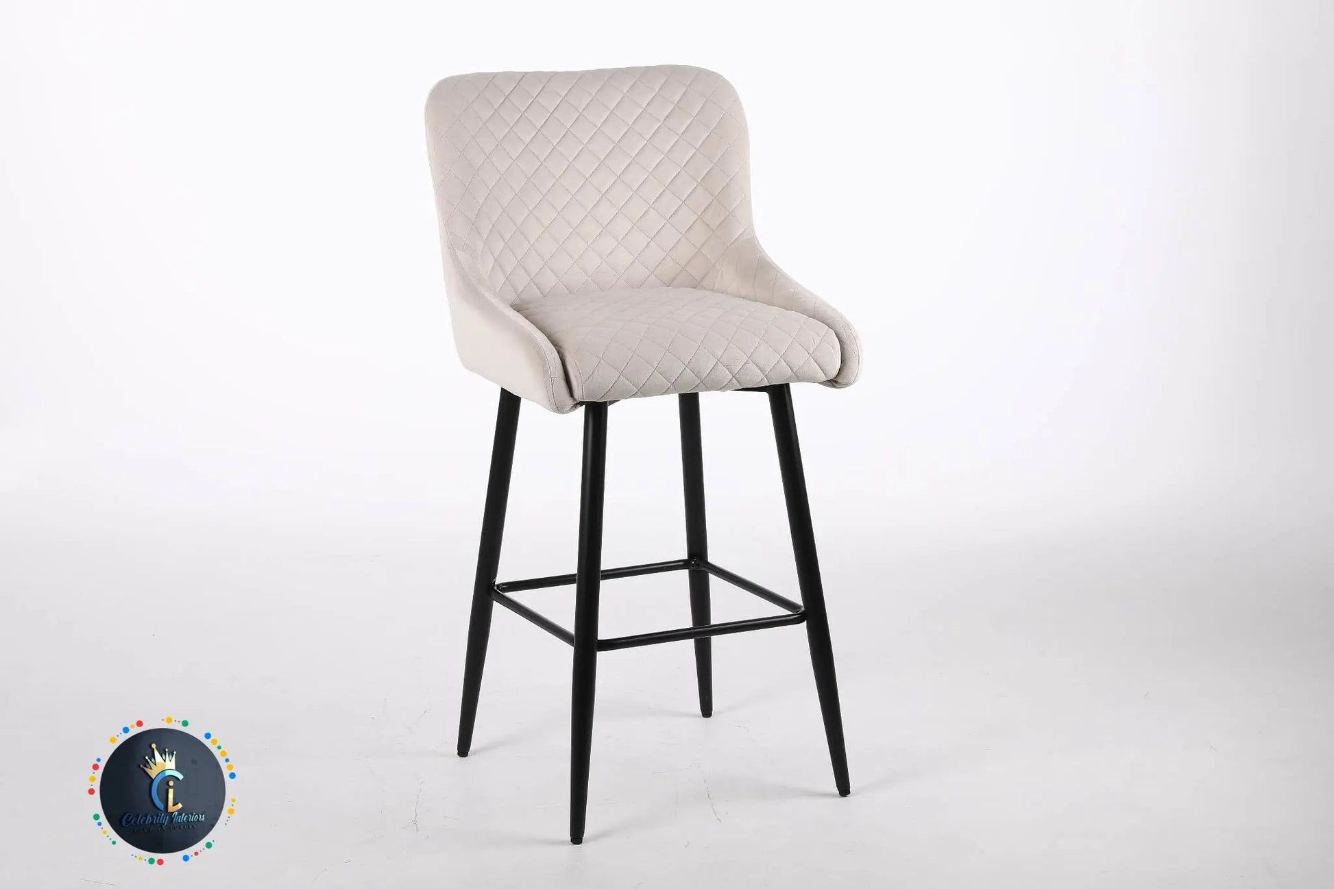 VEGAS VELVET BARSTOOL CHAMPAGNE