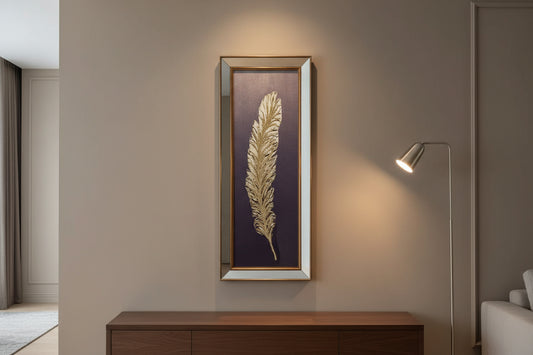 3D Glitter Wall Art Gold Leaf