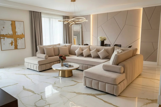 Louisiana Premium French Velvet U Shape Corner Sofa Range