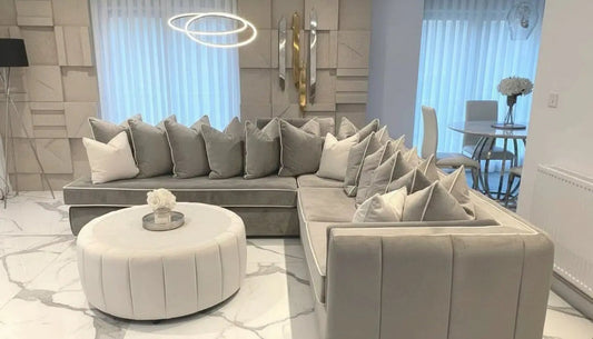 Louisiana Velvet Chaise Sofa Range – Customisable Luxury Corner Seating