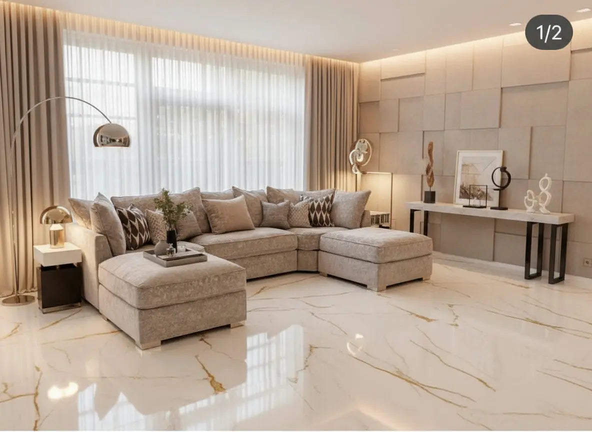 Utopia French Velvet U Shape Corner Sofa Range
