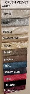 BEDFRAME SAMPLE - Crushed Velvet Bed Samples