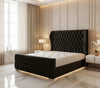 Oxford Curved Wingback Crushed Velvet Bed Frame