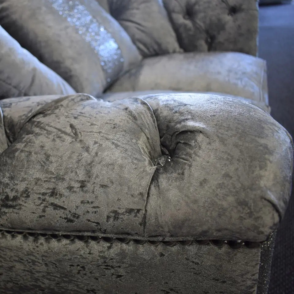 Luxury Essex Crushed Velvet Glitter Sofa Range