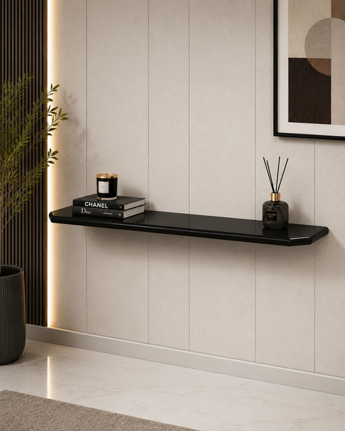 Modern Wall-Mounted Floating Shelf – Anthracite Grey or Black F I INTERIORS