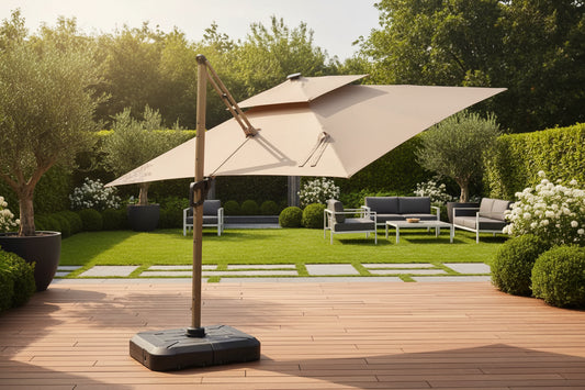 Camber 3m Cantilever Parasol with Solar powered LED Lights