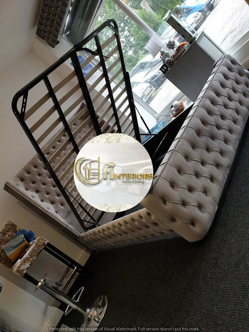 Arianna premier velvet ottoman bedframe