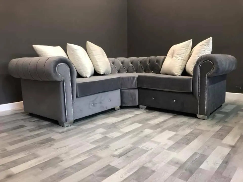Rockingham Chesterfield French Velvet Sofa Range – Bespoke Luxury