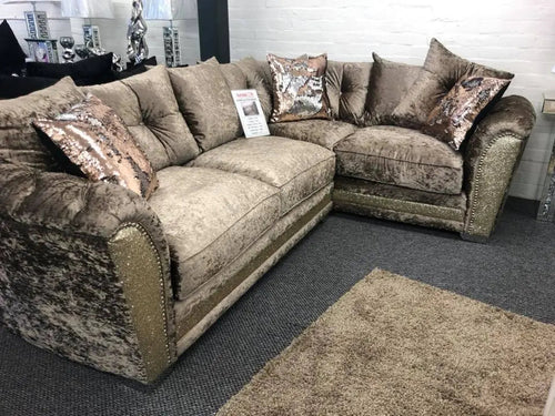 Luxury Essex Crushed Velvet Glitter Sofa Range