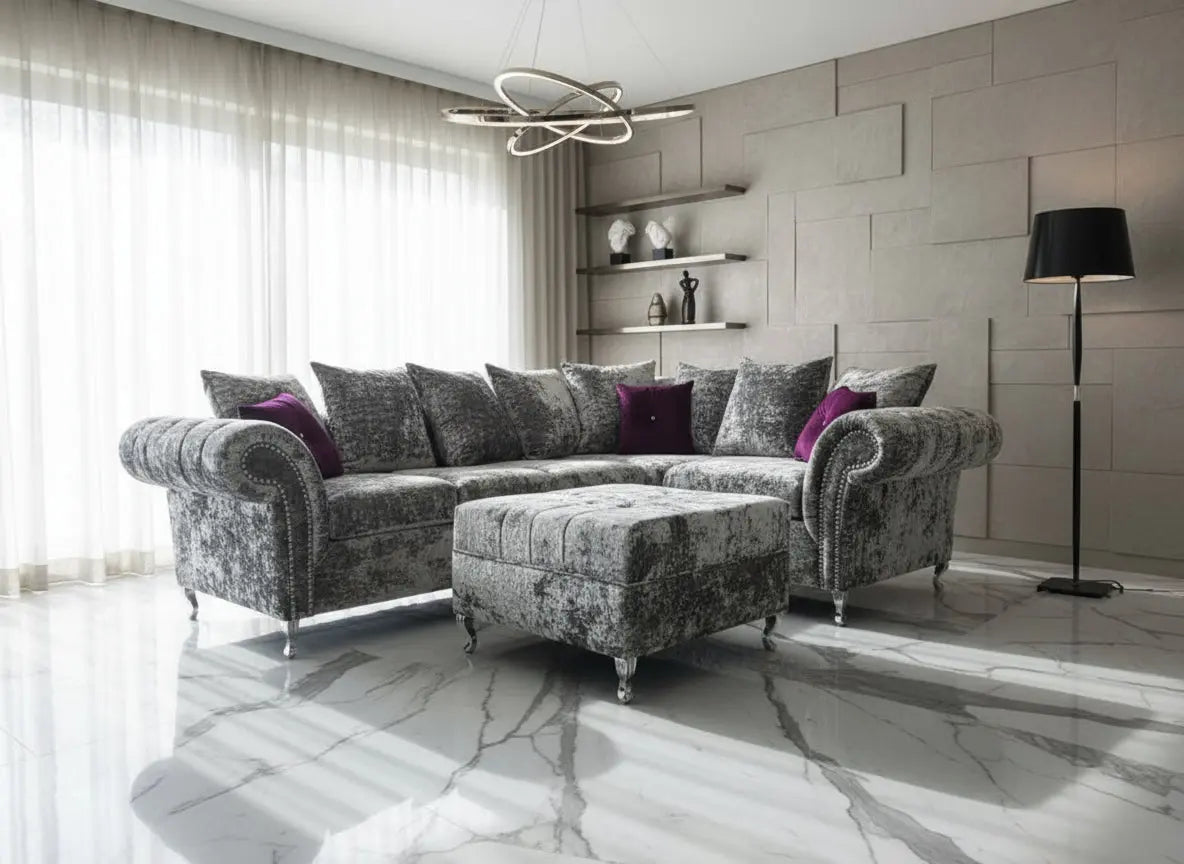Balmein Exclusive Crushed Velvet Sofa Range