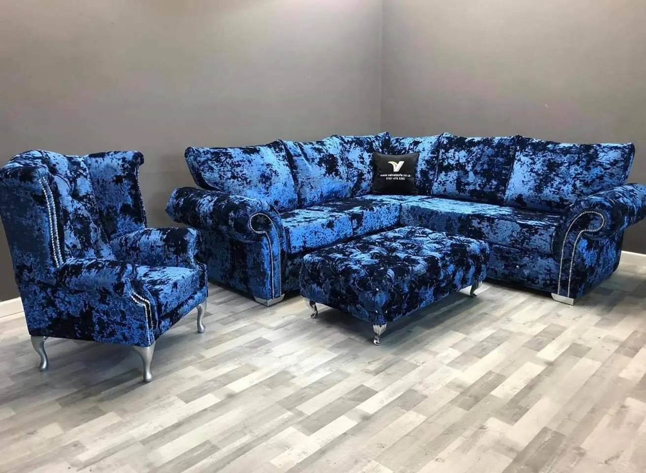 Balmein Exclusive Crushed Velvet Sofa Range