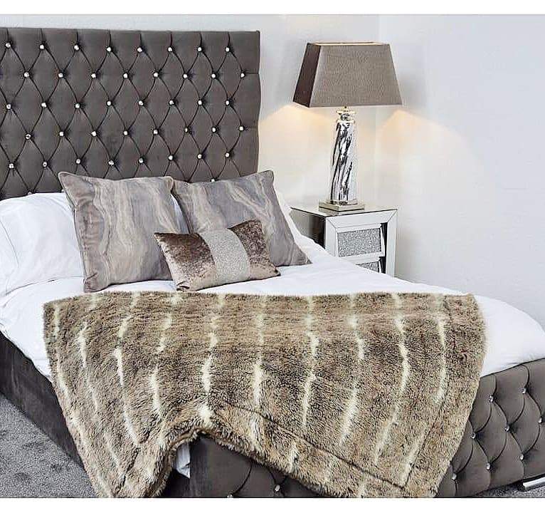 Majestic Plush Velvet Bed – Bespoke Wingback Bedstead (Handcrafted in the UK)