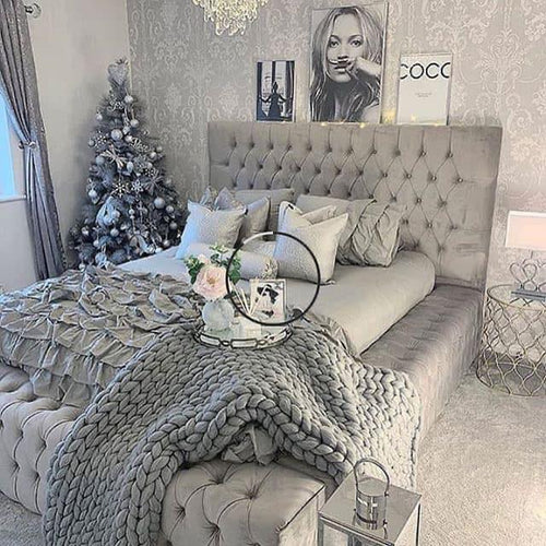 Park Lane Plush Velvet Bed Frame – Bespoke Handcrafted Chesterfield Design