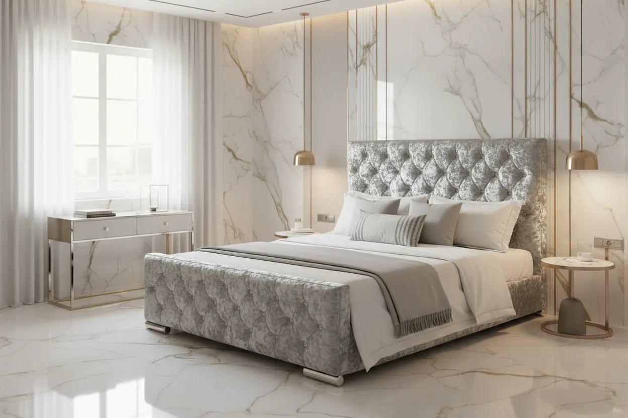 Emerald Crushed Velvet Bed Frame