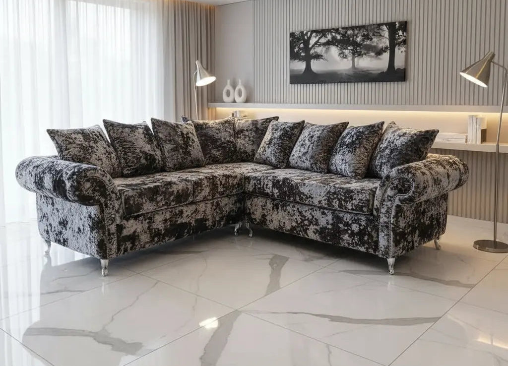 Allison Lustro Velvet Sofa Range